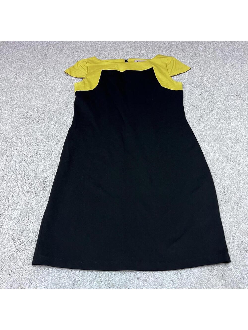 Philosophy Dress Women’s Black Yellow Cap Sleeve Size Small